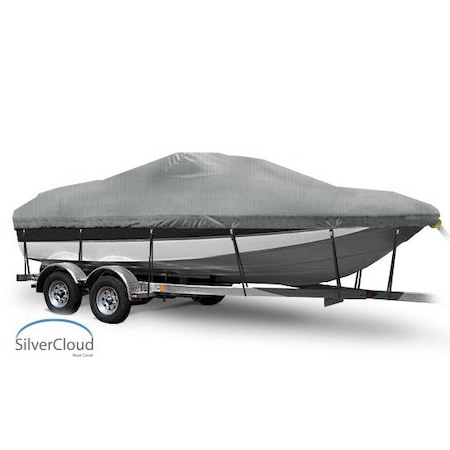 Eevelle Boat Cover DECK BOAT Modified V Inboard Fits 28ft 6in L up to 102in W Silver SCMVPD28102-SLR